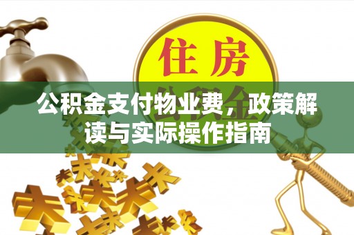 潍城公积金支付物业费，政策解读与实际操作指南